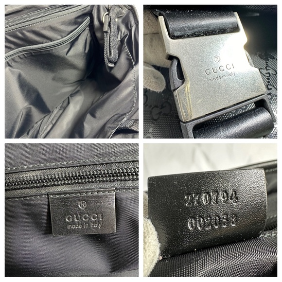 GUCCI 270794 black Imprime Mamas Diaper Bag messenger logo flap Authenticated - Picture 5 of 16